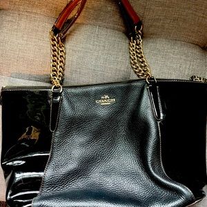 Black Coach Large Shoulder Bag